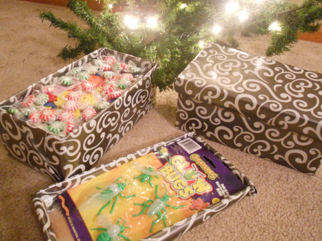 Shoebox Christmas gift boxes